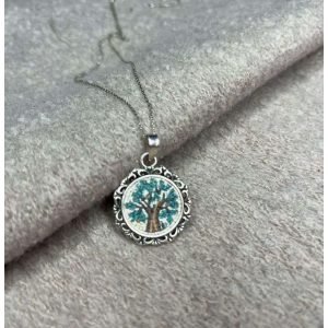 Steel Mosaic Tree Necklace