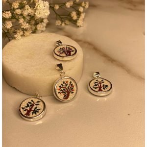 Silver Mosaic Tree Necklace