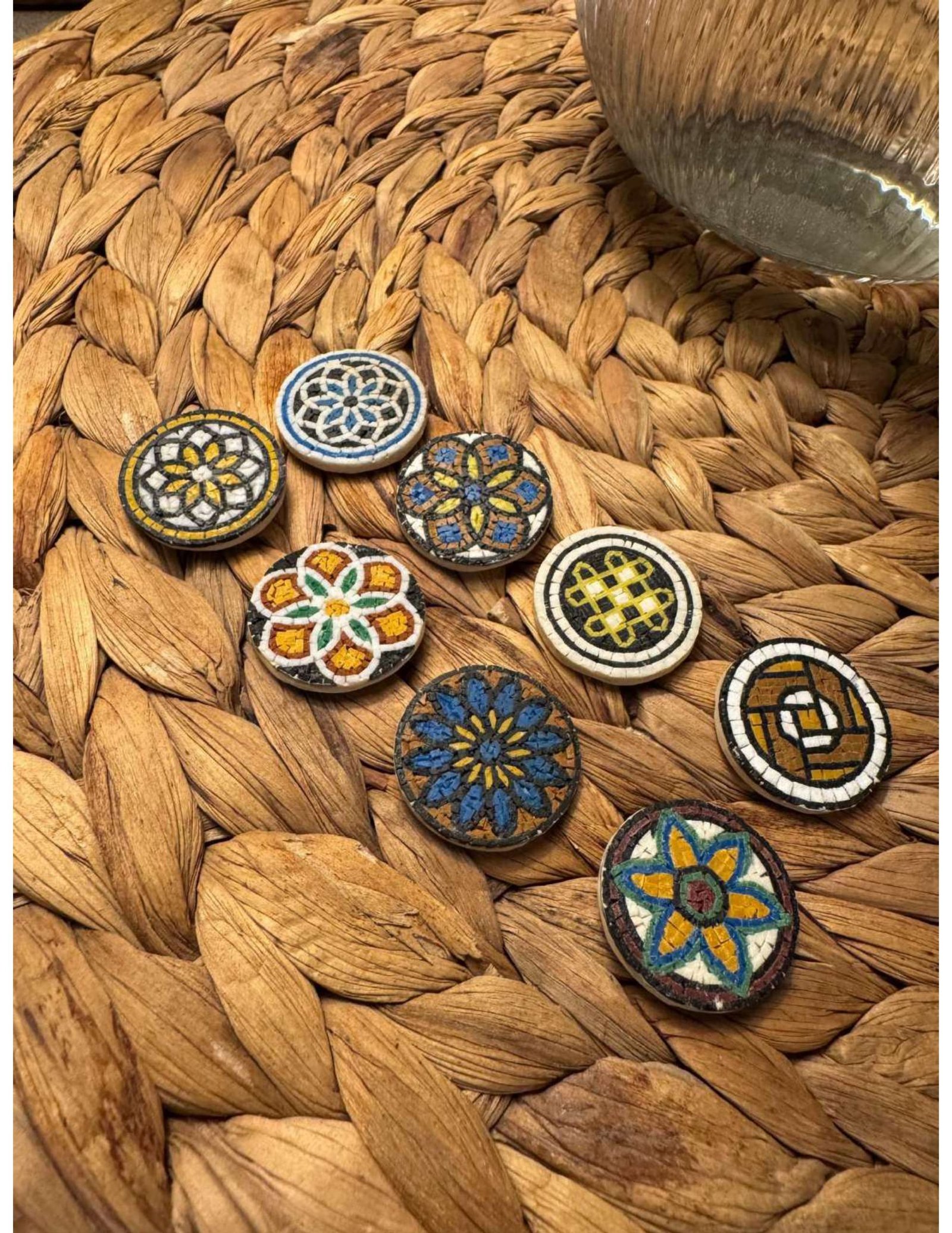 Mosaic Necklace with Geometric Shapes