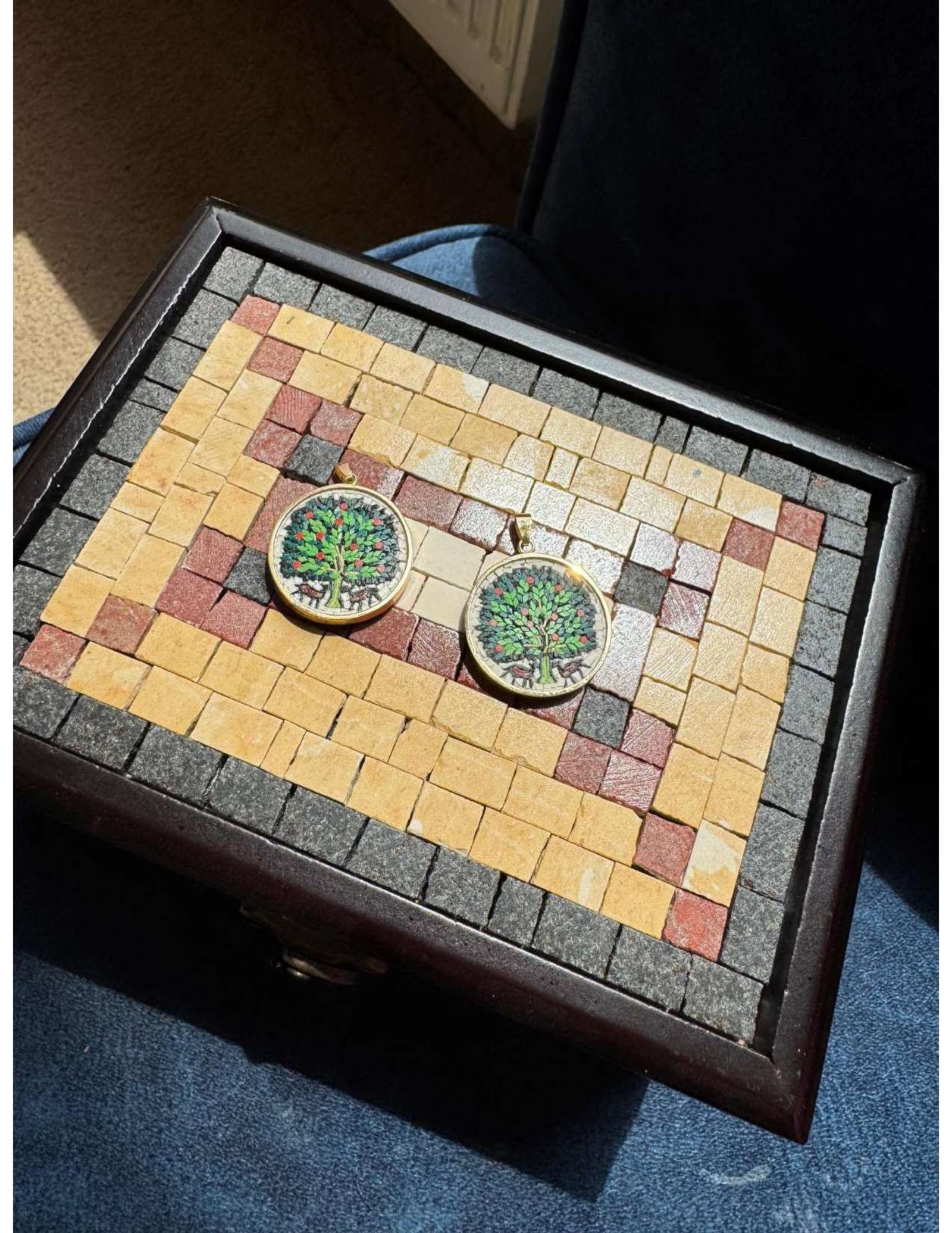 18K Gold Tree of Life Mosaic necklace