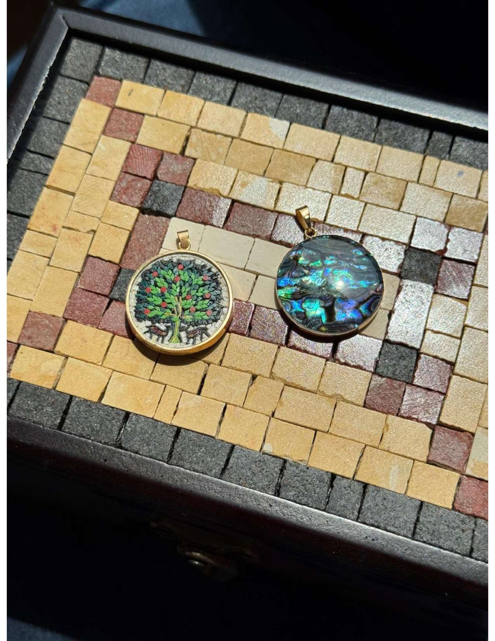 18K Gold Tree of Life Mosaic necklace