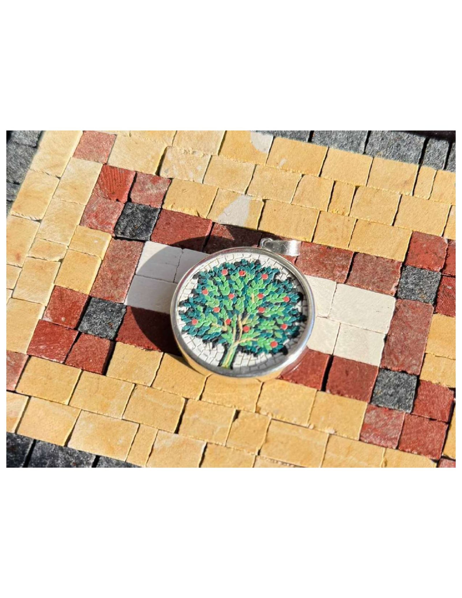 Silver Mosaic Tree Necklace