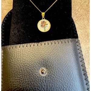 Black Iris Gold plated Necklace