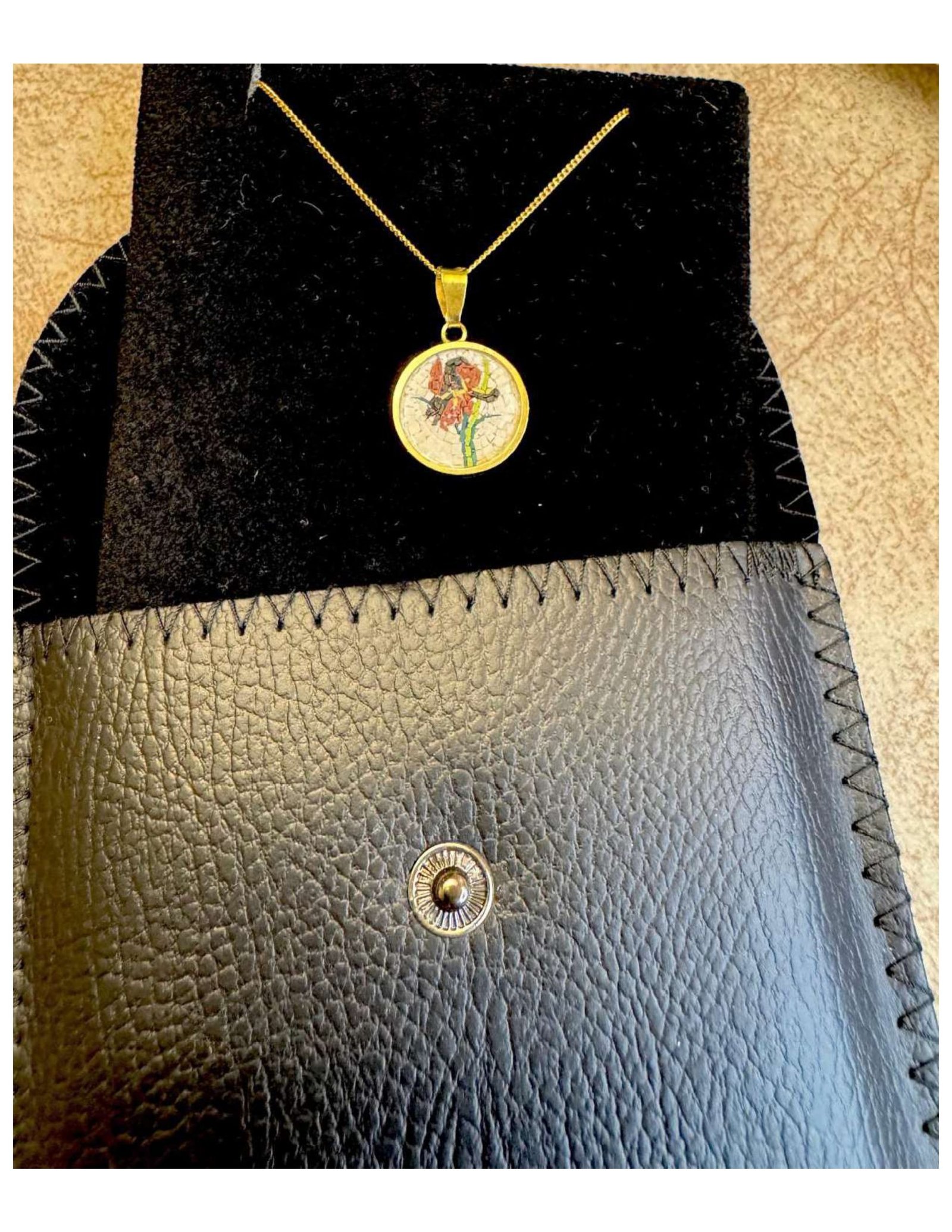 Black Iris Gold plated Necklace