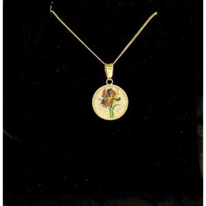 Black Iris Gold plated Necklace