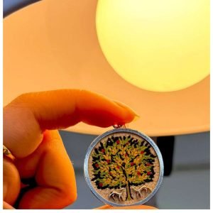 Silver Mosaic Tree Necklace